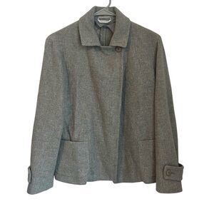 Max Mara Wool Cashmere Gray Blazer Jacket Women's Size US 8